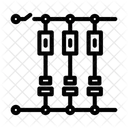 Condensateurs Resistances Disposition Icône