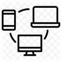 Condivisione Di File Trasferimento Dati Dispositivi Mobili Icon