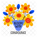 Condolence Flowerpot Flowers Icon