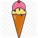 Cold Ice Cream Cone Icon