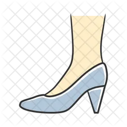 Cone heel shoes  Icon