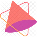 Cone with triangle frame  Icon