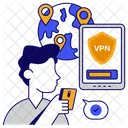 Conectar Vpn Vpn Movel Rede Privada Virtual Ícone