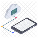 Conectividad En La Nube Transferencia De Datos En La Nube Tecnologia En La Nube Icono