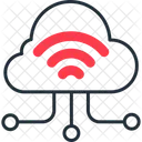 Conectividade Em Nuvem Armazenamento Em Nuvem Servidor Em Nuvem Ícone