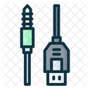 Conector de audio mm doble trrs  Icono