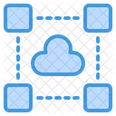 Dados Em Nuvem Conexao Em Nuvem Rede Em Nuvem Ícone