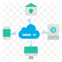Conexao Em Nuvem Nuvem Dados Ícone