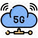 Conexão em nuvem 5G  Ícone