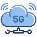 Conexão em nuvem 5G  Ícone