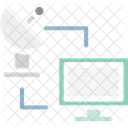 Conexao De Radar Navegacao Computador Ícone