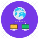 Rede Global Compartilhada Rede Global Conexao Global Ícone