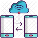 Conexao Inteligente Transferencia Em Nuvem Conexao Em Nuvem Ícone