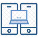 Celulares Compartilhamento Laptop Ícone