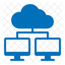 Rede De Conexao Computacao Em Nuvem Dados Em Nuvem Ícone