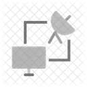 Conexão via satélite  Ícone