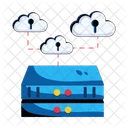 Conexion A La Nube Servidor En La Nube Alojamiento En La Nube Icono