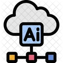 Conexión ai en la nube  Icono