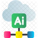 Conexión ai en la nube  Icono