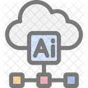 Conexión ai en la nube  Icono