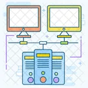 Conexion A Computadora Alojamiento De Servidor De Datos Almacenamiento De Servidor De Datos Icono