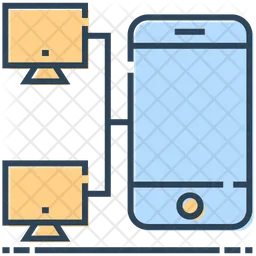 Conexión de computadora  Icono