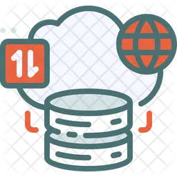Conexión de datos en la nube  Icono