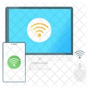 Conexion A Internet Conexion Inalambrica Conectividad Wifi Icono