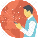 Inalambrico Tecnologia Global Icono