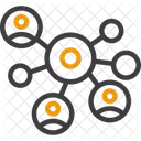 Circulo De Networking De Pessoas Conexoes Colaboracao Ícone