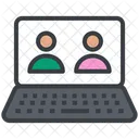 Communication Conference Laptop Icon