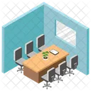 Conference Cabin Meeting Room Office Cabin Icon