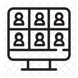 Conference call Icon - Download in Line Style