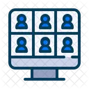 Conference Call Video Call Communication Icon