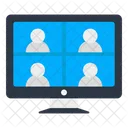 Conference Call Telepresence Video Call Icon
