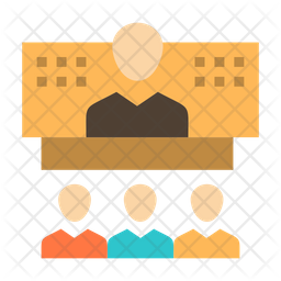 Conference Call Icon - Download in Flat Style
