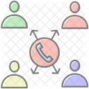 Conference Call Lineal Color Icon Icon