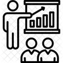 Conference Commerciale Presentation Financiere Diagramme Daffaires Icône