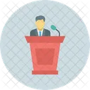 Conference Political Leader Public Speaker Icon