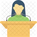 Conference Political Leader Public Speaker Icon