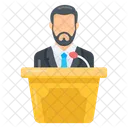 Conference Speech Address Public Speaking Icon