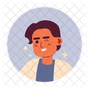 Confident arabic adult man winking smiling  アイコン