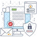 Confidential Information Document Protection Data Encryption Icon