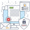 Confidential Information Document Protection Data Encryption Icône