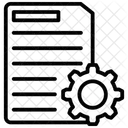 Icone De Linha De Configuracao De Arquivo Ícone