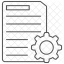 File Setting Thinline Icon Ícone