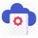 Configuracao De Arquivo Em Nuvem Configuracao De Nuvem Desenvolvimento De Arquivo Em Nuvem Ícone