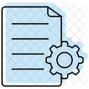 Documento Configuracao Cor Sombra Icone Linha Fina Ícone