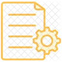 Documento Configuracao Duotone Linha Icone Ícone