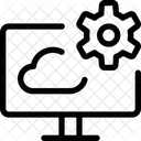 Configuração de nuvem de computador  Ícone